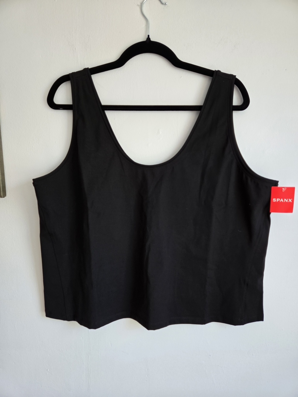SPANX NWT Black Get Moving Fitted Tank with Scoop Neck 3X